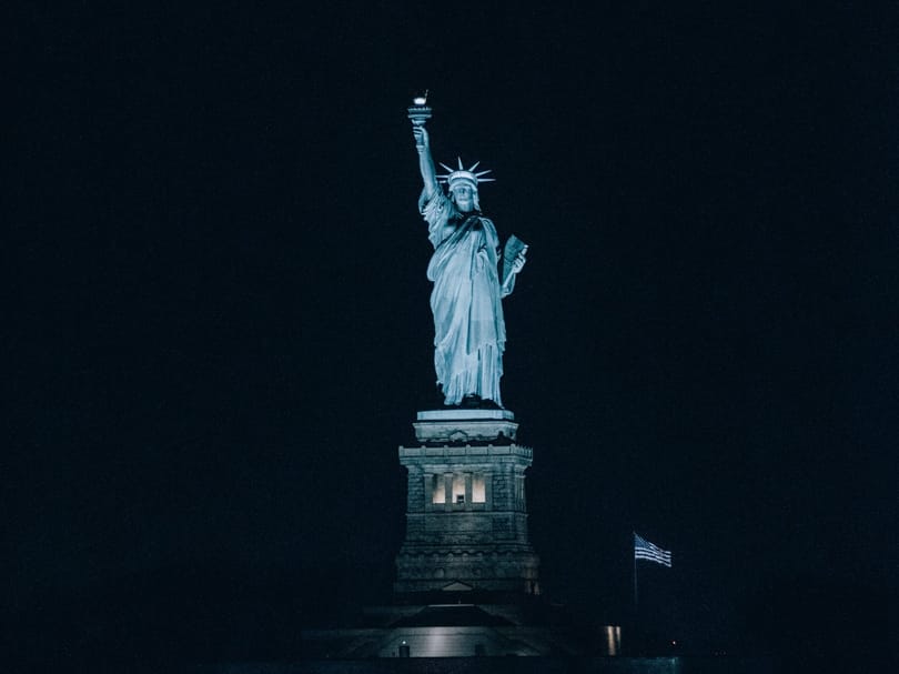 Statue of Liberty at night