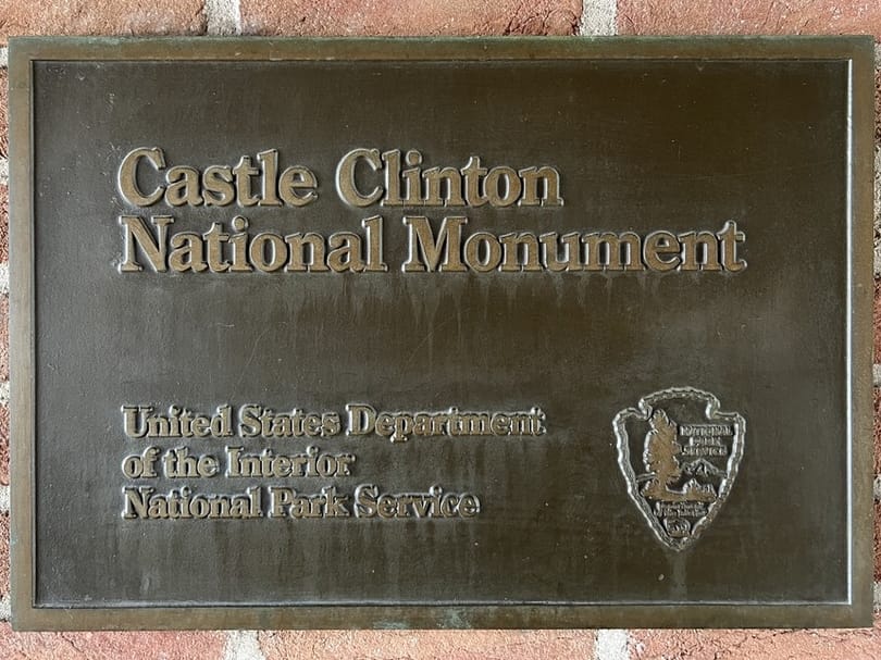 Castle Clinton National Monument Plaque