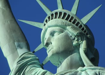 Statue of Liberty face up close