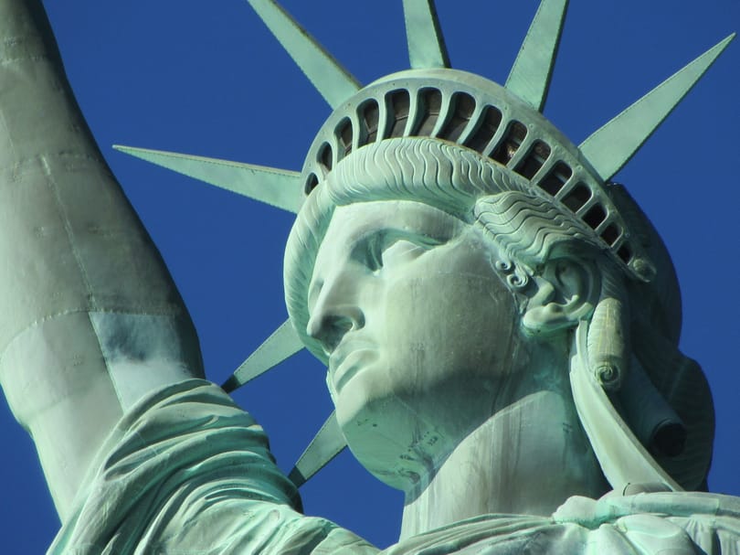 Statue of Liberty face up close