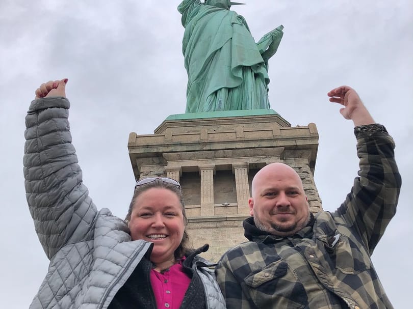 Statue of Liberty group photo