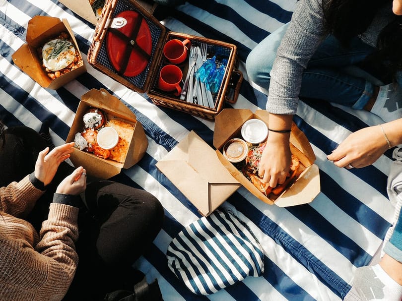 people having a picnic