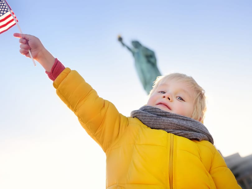 Visiting Statue of Liberty with kids