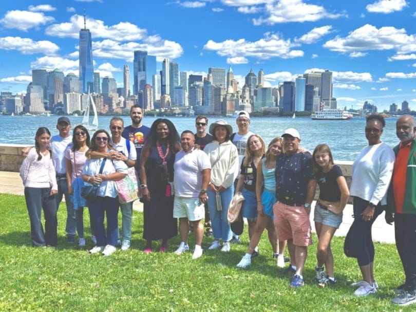 Statue of Liberty and Ellis Island tour group