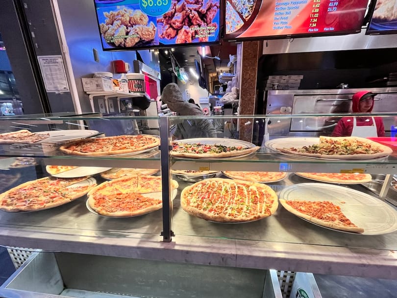Pizzas at Whitehall Terminal
