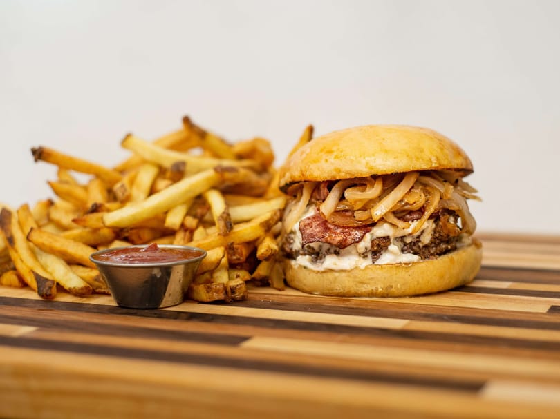 Burger and fries