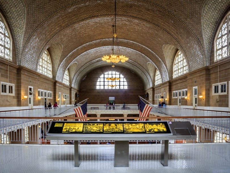 inside Ellis Island in NYC