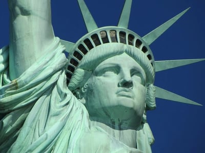 Closeup of the Lady of Liberty