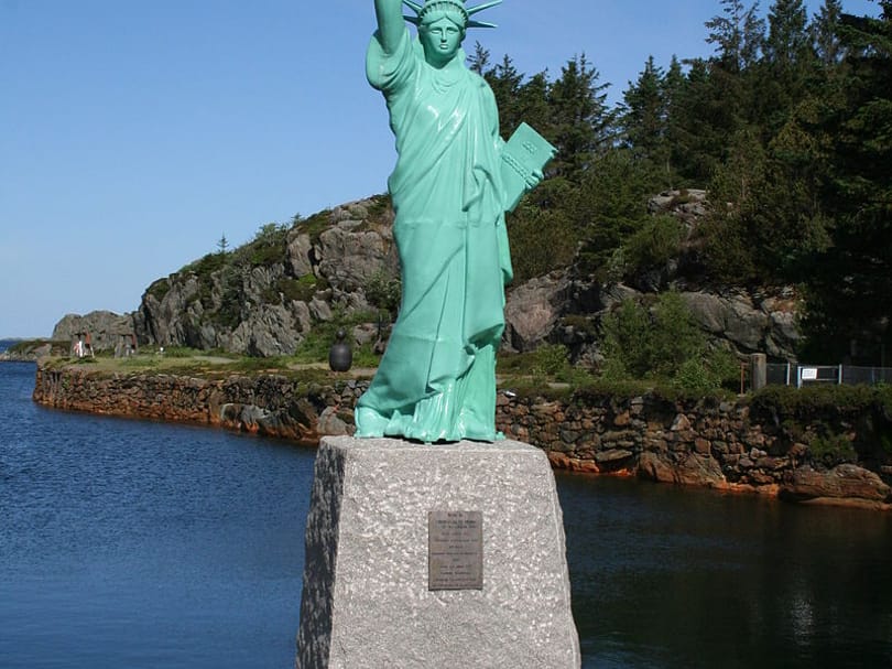 Statue of Liberty replica in Norway