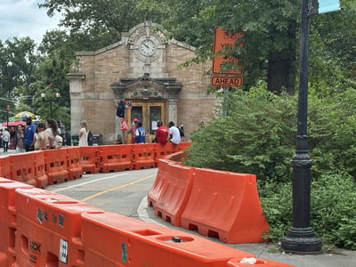 Barricades at Battery Park