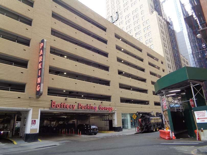 LAZ Parking garage near Battery Park in New York City