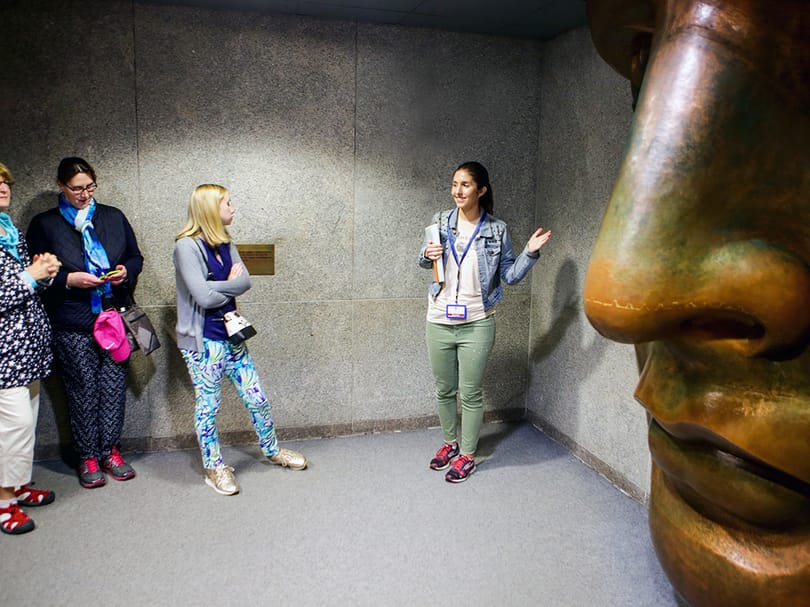 Inside the Statue of Liberty Museum