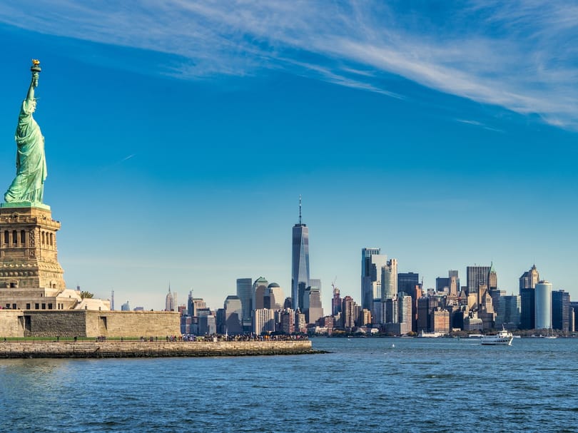 NYC Skyline Liberty Island