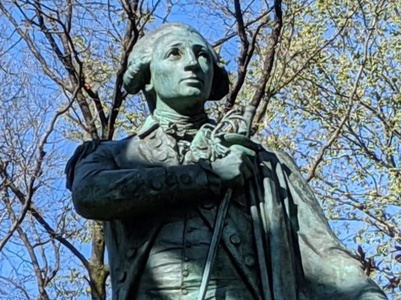 Lafayette Arriving in America in Union Square NYC