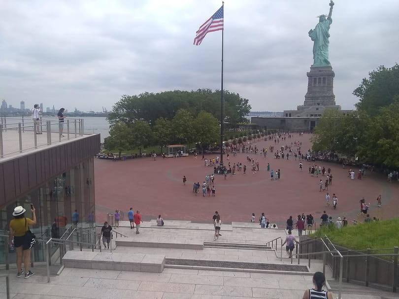View of the Statue of Liberty from the Statue of Liberty Museum