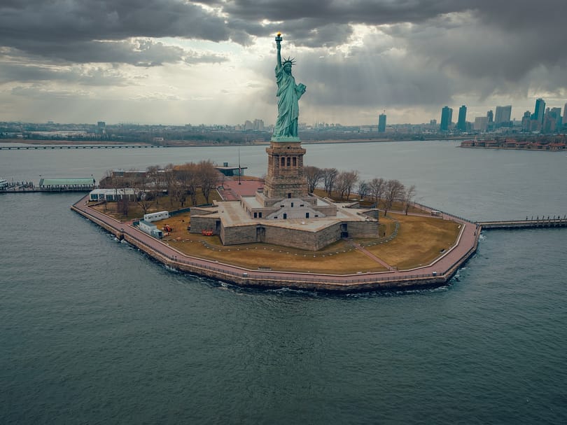 Statue of Liberty in New York Harbor