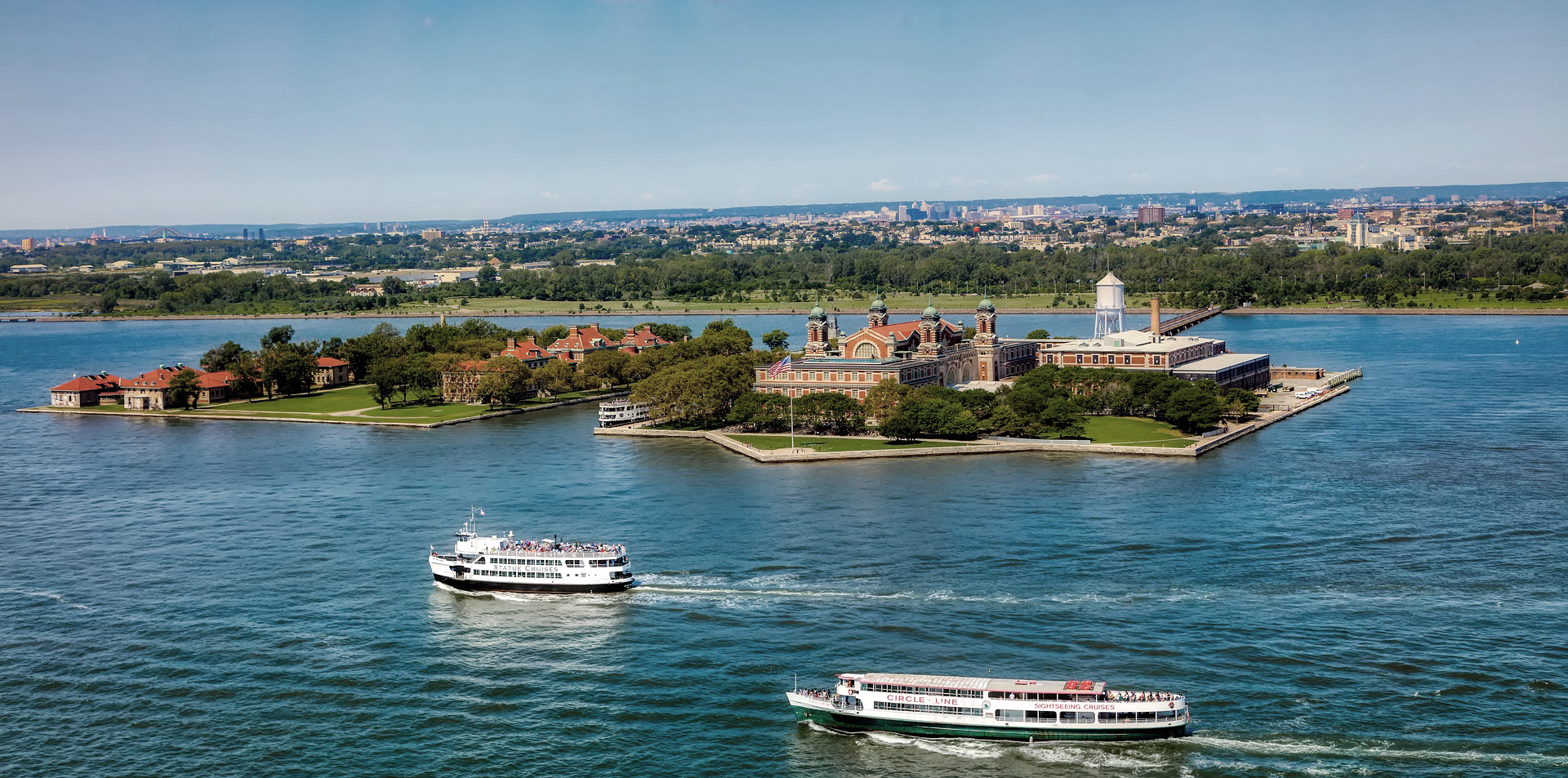 Ellis Island seen from the water