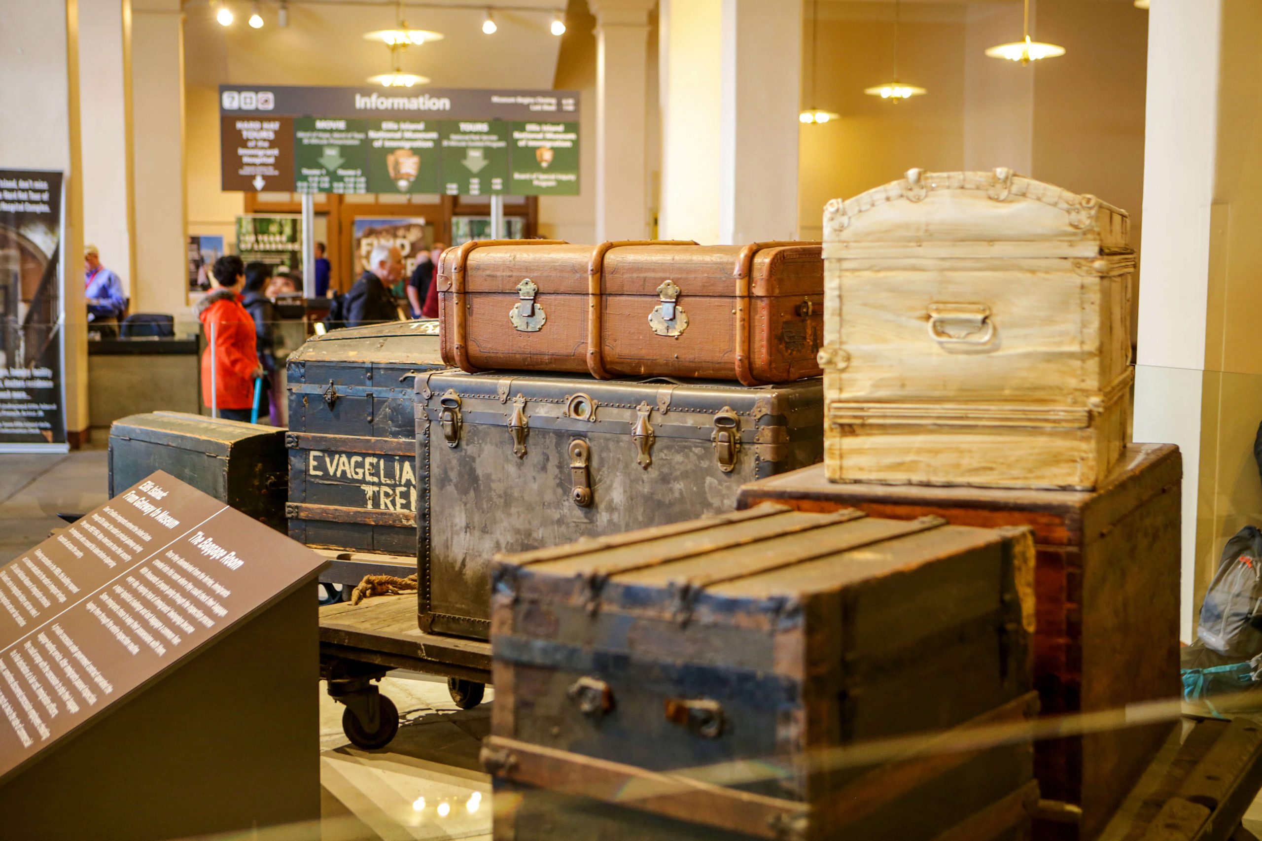 Baggage Room at the Ellis Island museum