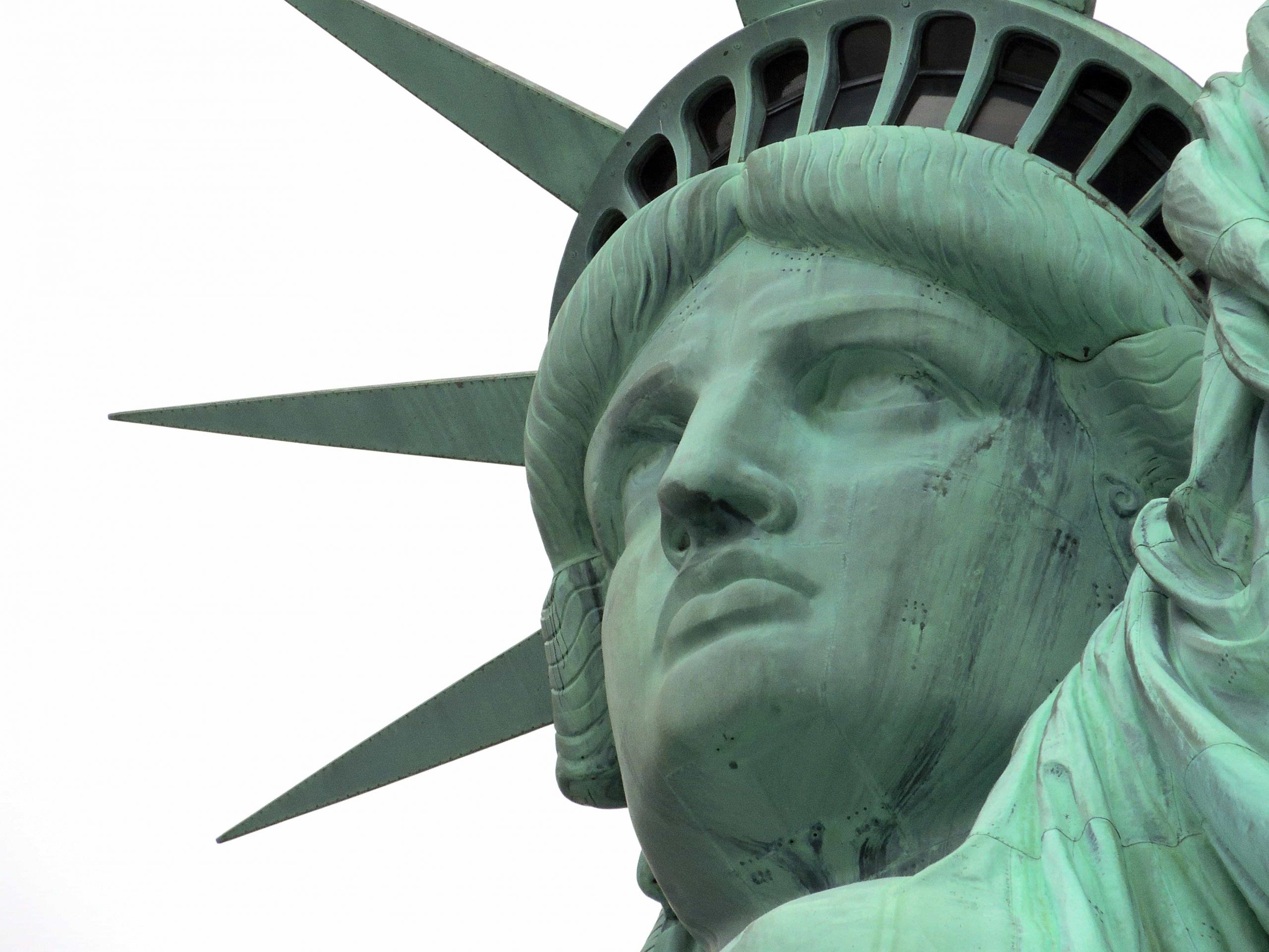 Face of the statue of liberty