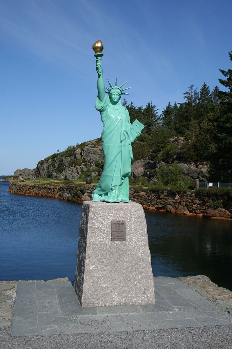 Statue of Liberty replica in Norway