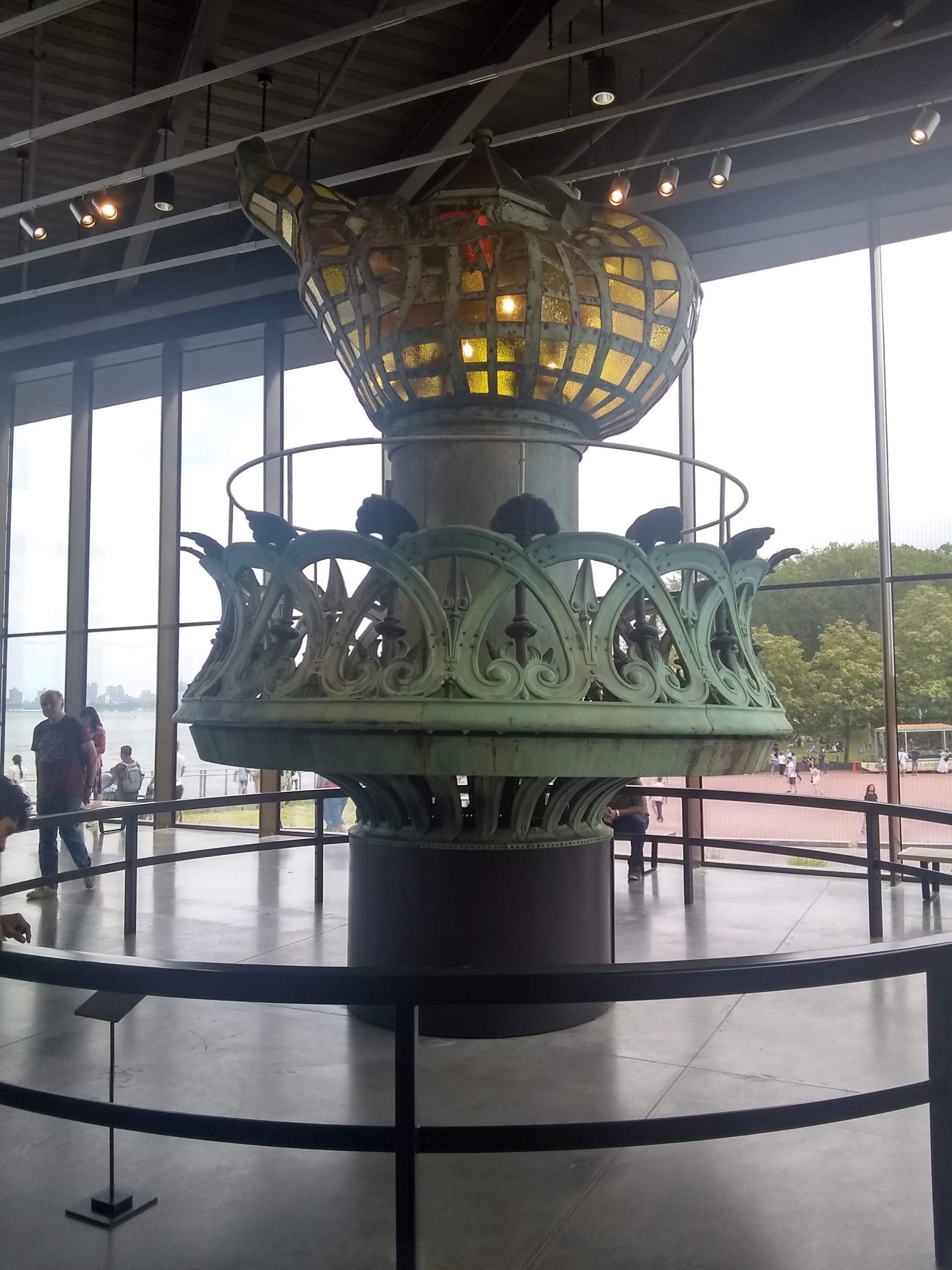 Old torch in Liberty Island Museum