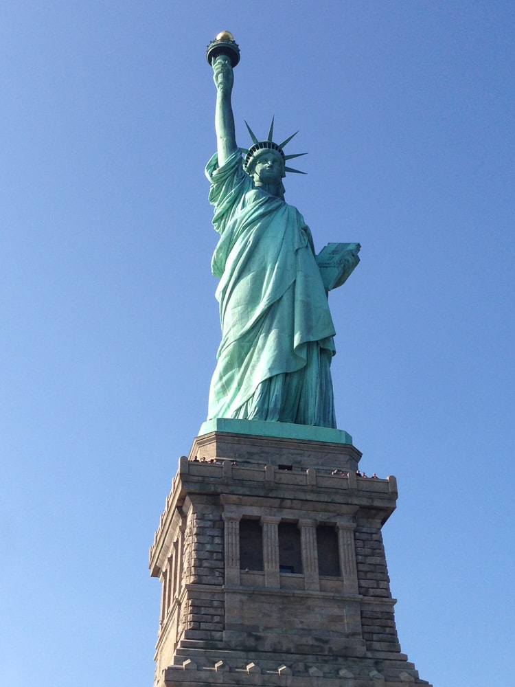 Statue of Liberty and pedestal