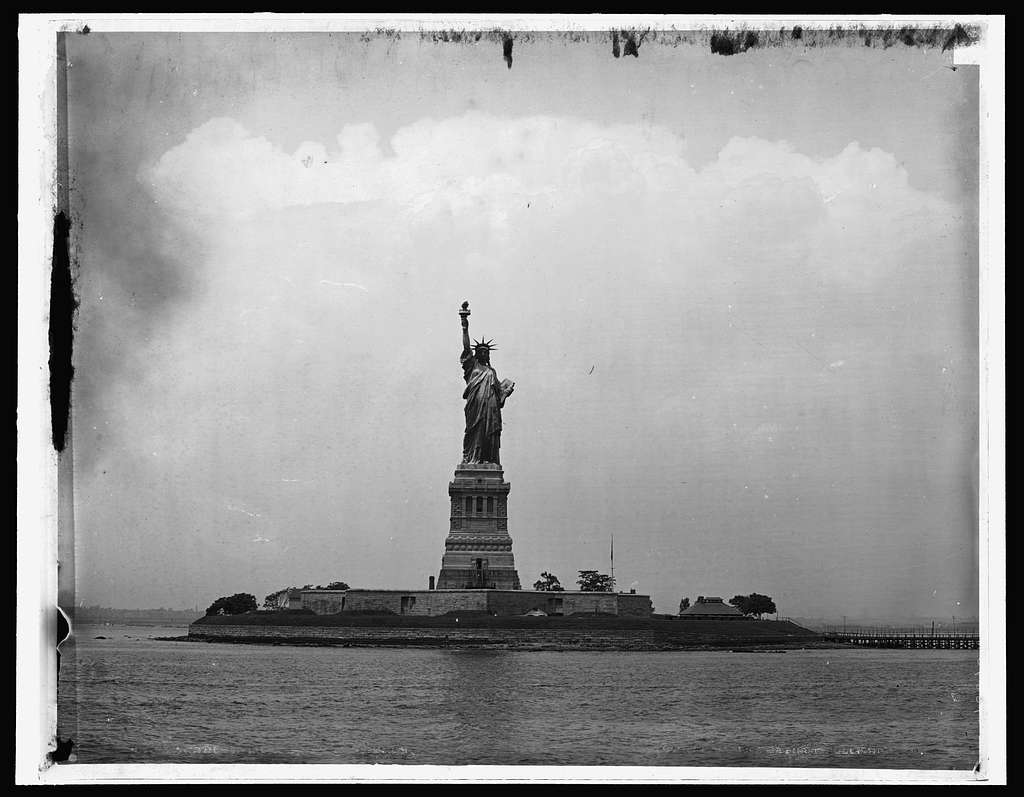 Statue of Liberty Black and White Photo