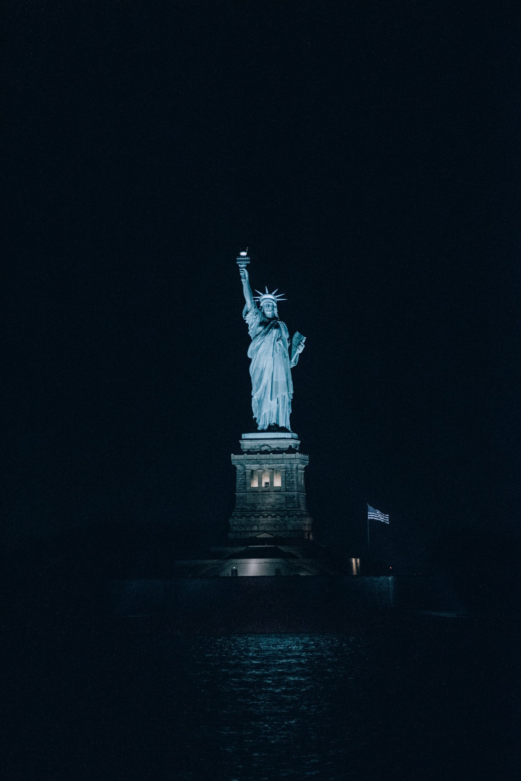 Statue of Liberty at night