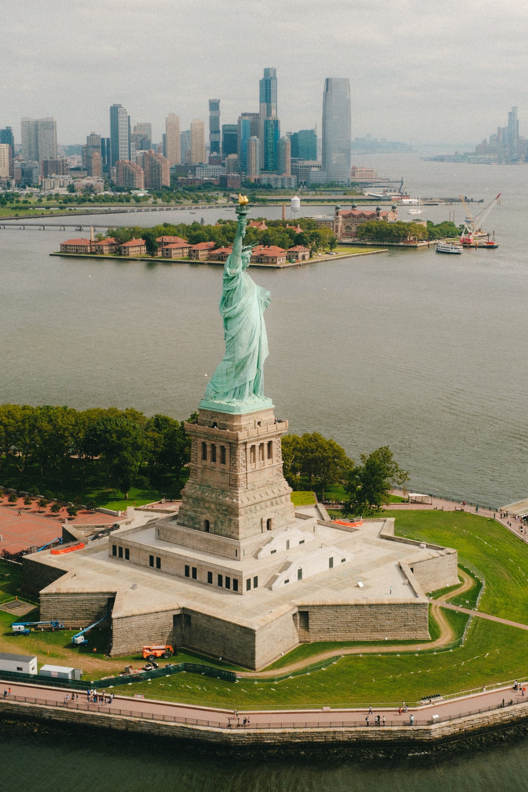 Statue of Liberty from helicopter