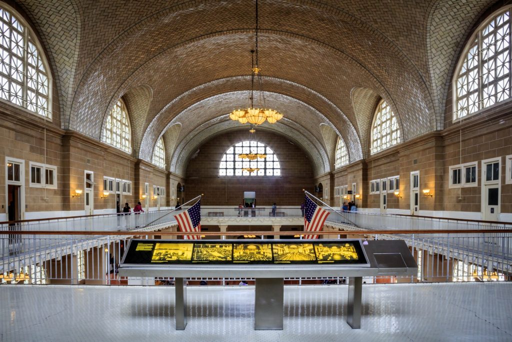 inside Ellis Island in NYC
