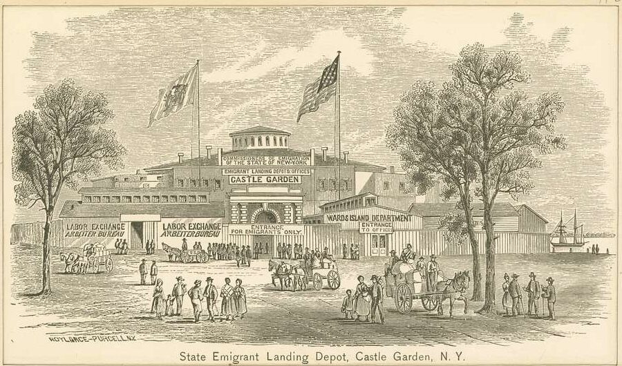 State Emigrant Landing Depot, Castle Garden in NYC